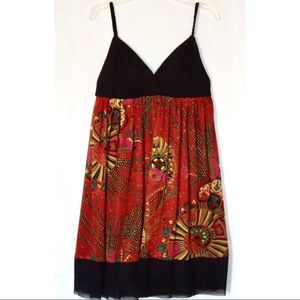Women’s Braided Spaghetti strap midi dress Sz 4